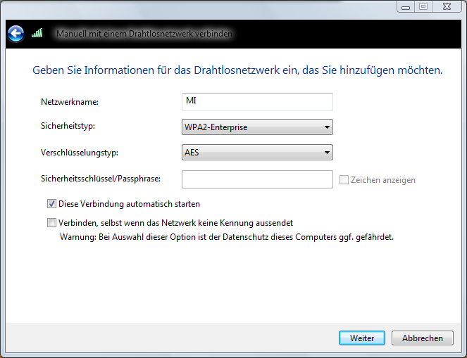 Manuell mit einem Drahtlosnetzwerk verbinden (1)