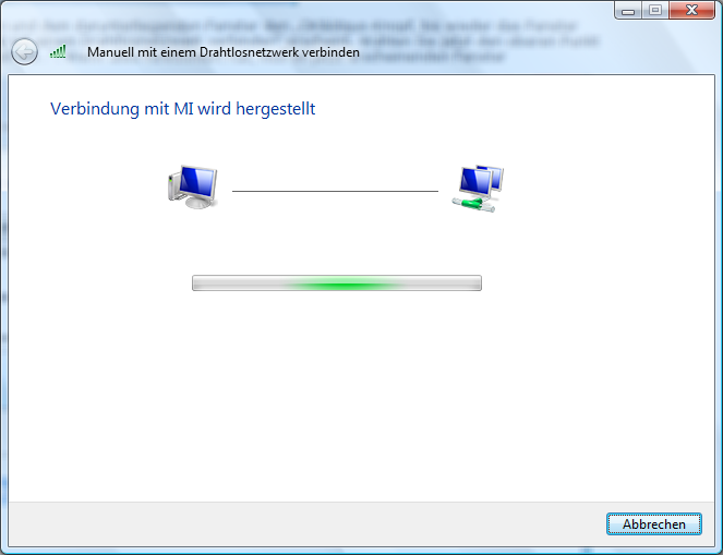 Verbindung mit MI wird hergestellt
