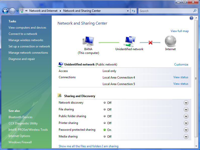 Network and Sharing Center