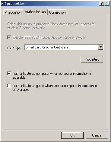 MI Properties (Authentification)