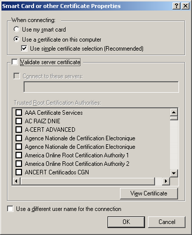 MI Certificate Properties